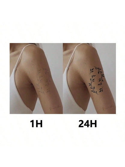 1 Kit "Scattered Stars" New Technology Tattoo Sticker, Semi-Permanent, Celestial, Fairycore, Fine-Line, Magical Starbursts, Temporary Tattoo, Fake Tattoo, Waterproof & Long-Lasting Realistic Design, P
