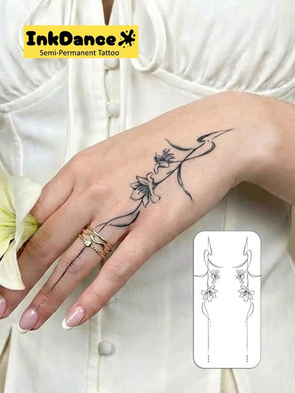 1 Kit "Scattered Stars" New Technology Tattoo Sticker, Semi-Permanent, Celestial, Fairycore, Fine-Line, Magical Starbursts, Temporary Tattoo, Fake Tattoo, Waterproof & Long-Lasting Realistic Design, P