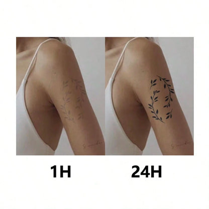 1 Kit "Veni Vidi Vici & I CAME I SAW I CONQUERED" New Technology Tattoo Sticker, Semi-Permanent, Temporary Tattoo, Motivational, Classic, Minimalist, Fake Tattoo, Waterproof & Long-Lasting Realistic D