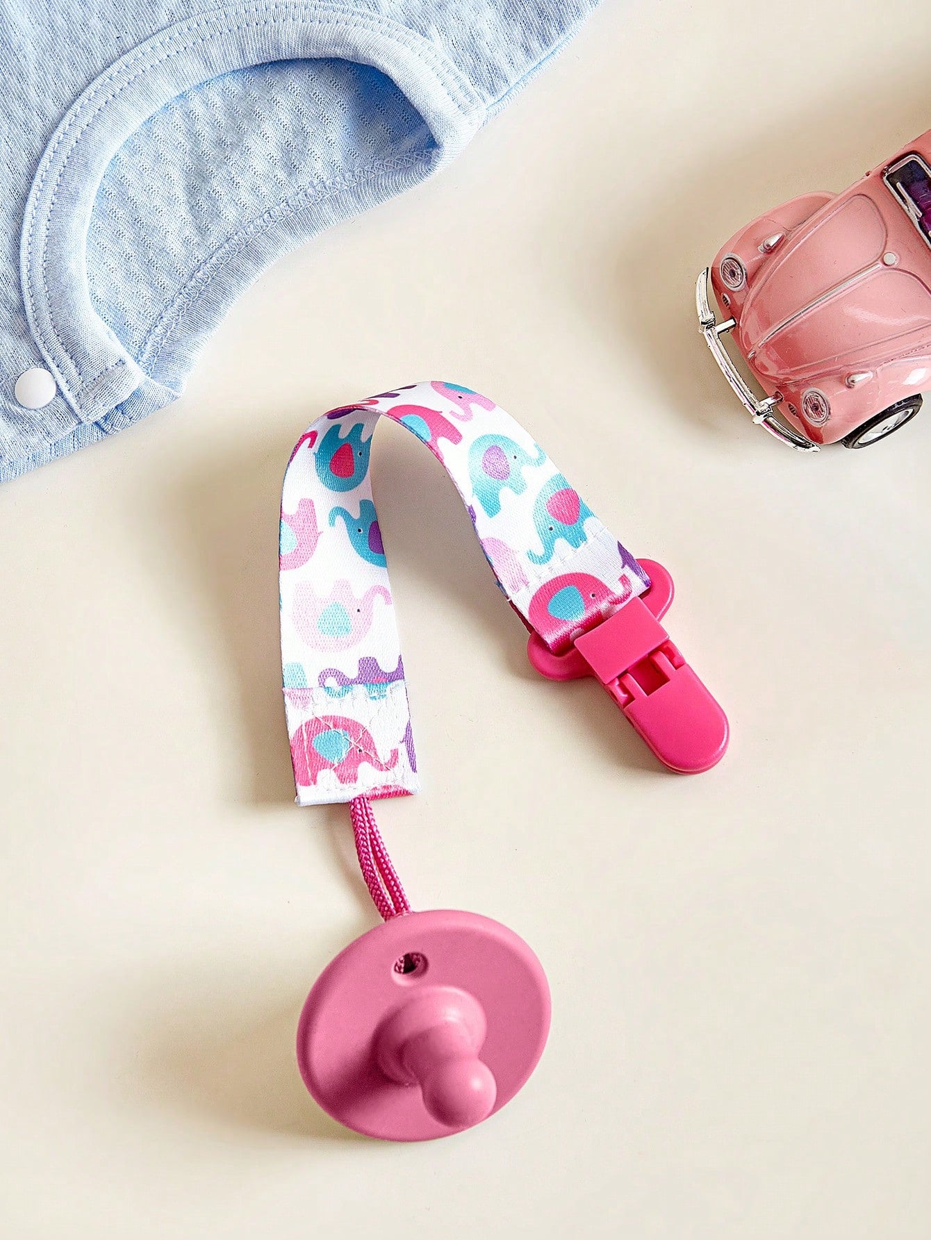 1 Or 4 Pcs/Set Double-Sided Floral Pacifier Clips, Baby Girl Teether Lanyard Anti-Lost Clips, Pacifier Holder Chain Clips, Patterns Randomly Assorted