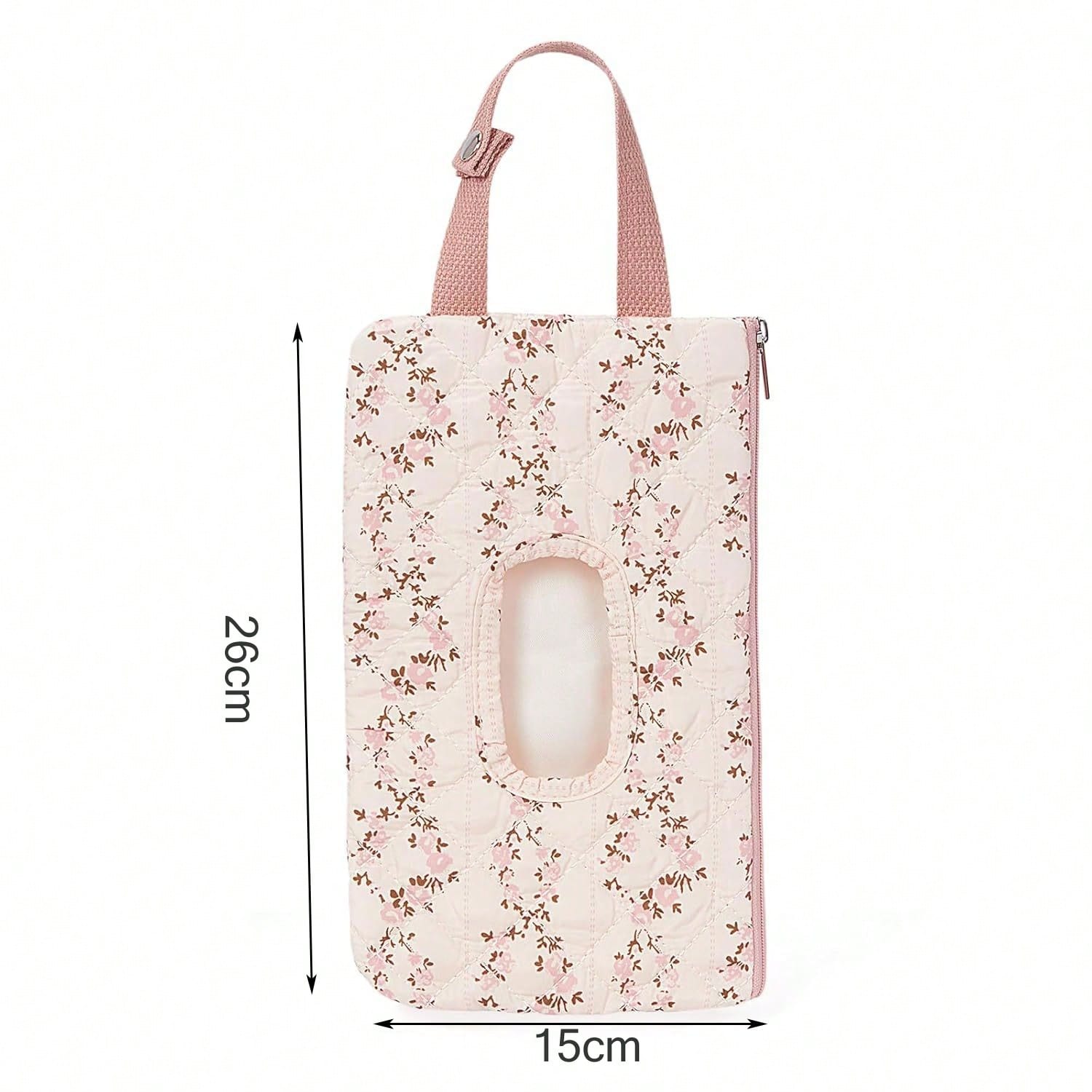 1 Pack Baby Stroller Wet Wipes Hanging Bag- Portable Diaper Wet Wipes Paper Towel Storage Bag, Baby Essential Organizer