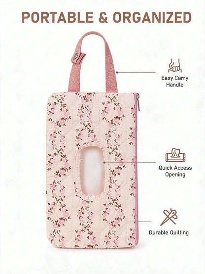 1 Pack Baby Stroller Wet Wipes Hanging Bag- Portable Diaper Wet Wipes Paper Towel Storage Bag, Baby Essential Organizer