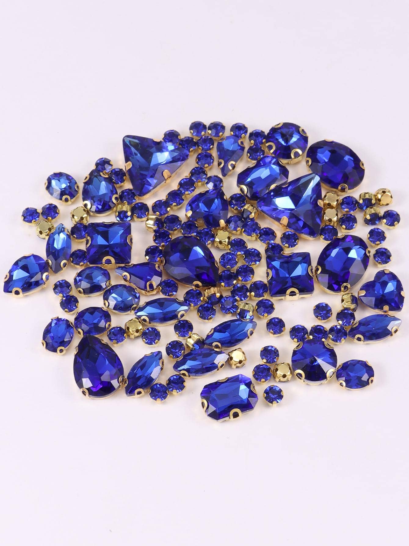1 Pack Of Approximately 130 Gold Sew-On Rhinestones, Mixed Glass Metal Claw Shaped Sewing Gems, Silver