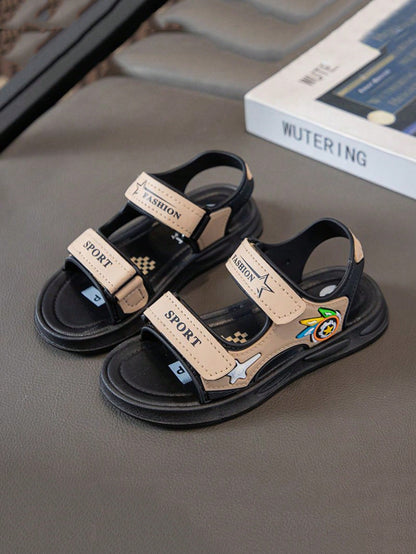1 Pair 2026 Summer New Beach Sandals For Toddlers And Young Children, Boys And Girls, Soft Sole Casual Versatile Student Fashion Sporty Sandals