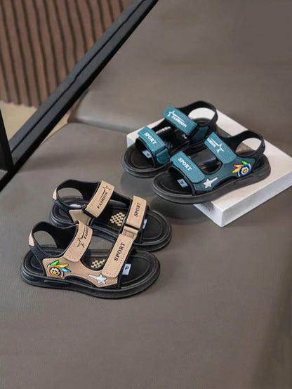 1 Pair 2026 Summer New Beach Sandals For Toddlers And Young Children, Boys And Girls, Soft Sole Casual Versatile Student Fashion Sporty Sandals