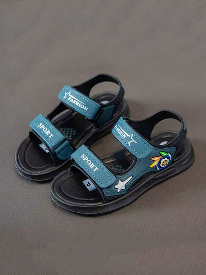 1 Pair 2026 Summer New Beach Sandals For Toddlers And Young Children, Boys And Girls, Soft Sole Casual Versatile Student Fashion Sporty Sandals