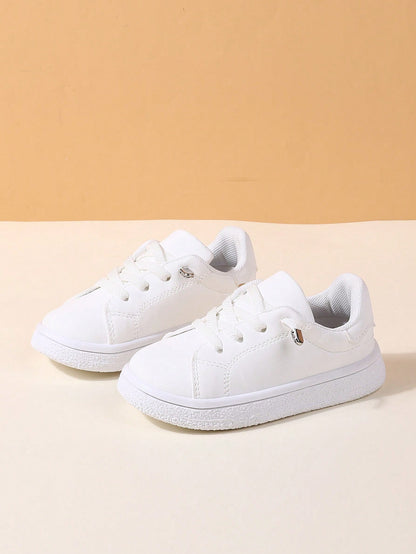 1 Pair Casual Comfortable Elastic Band Design Sports Shoes For Boys And Girls