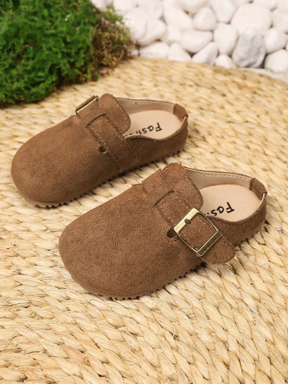 1 Pair Kids Non-Slip Soft Sole Closed Toe Fashion Casual Flat Slippers Suitable For Spring And Summer Outdoor Wear