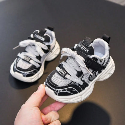 1 Pair Low-Top Flat Sports Shoes, Wear-Resistant Non-Slip Baby Walking Shoes, Fashionable Versatile Student Casual Shoes, Suitable For All Seasons