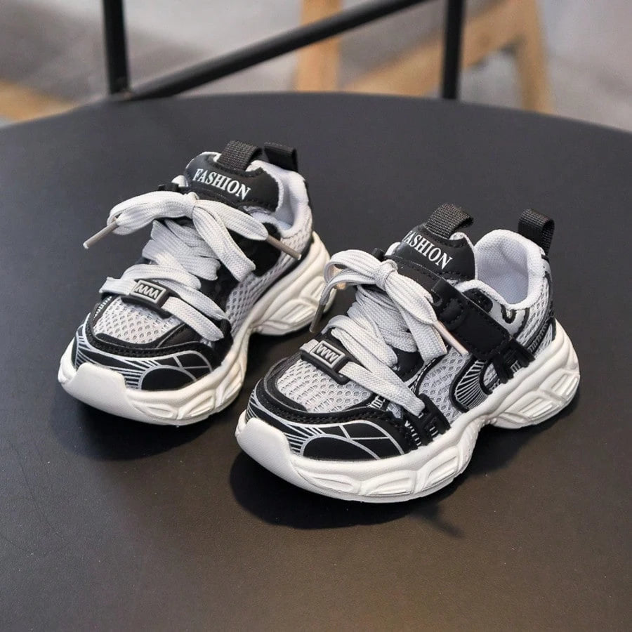 1 Pair Low-Top Flat Sports Shoes, Wear-Resistant Non-Slip Baby Walking Shoes, Fashionable Versatile Student Casual Shoes, Suitable For All Seasons