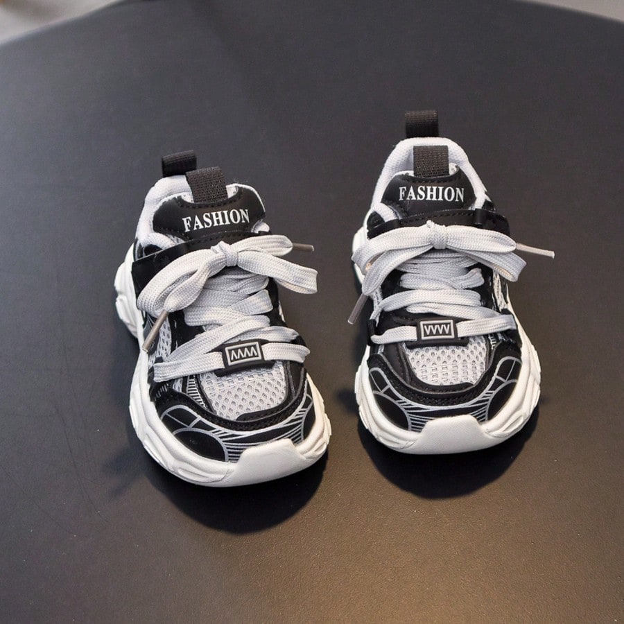 1 Pair Low-Top Flat Sports Shoes, Wear-Resistant Non-Slip Baby Walking Shoes, Fashionable Versatile Student Casual Shoes, Suitable For All Seasons