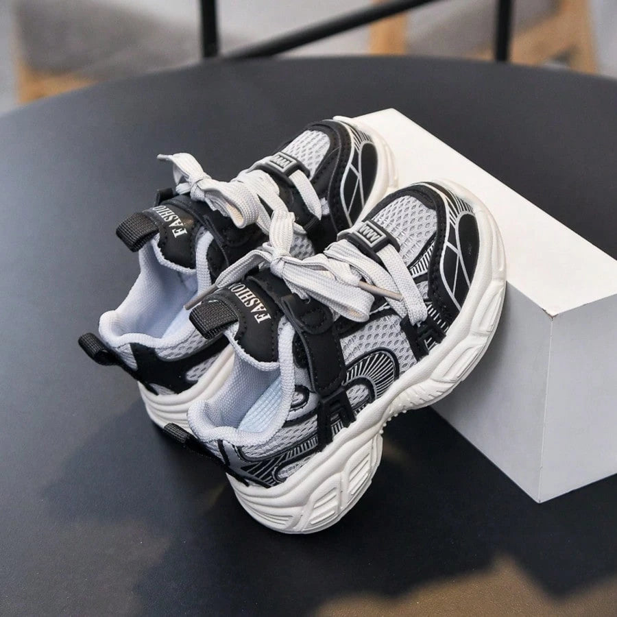 1 Pair Low-Top Flat Sports Shoes, Wear-Resistant Non-Slip Baby Walking Shoes, Fashionable Versatile Student Casual Shoes, Suitable For All Seasons