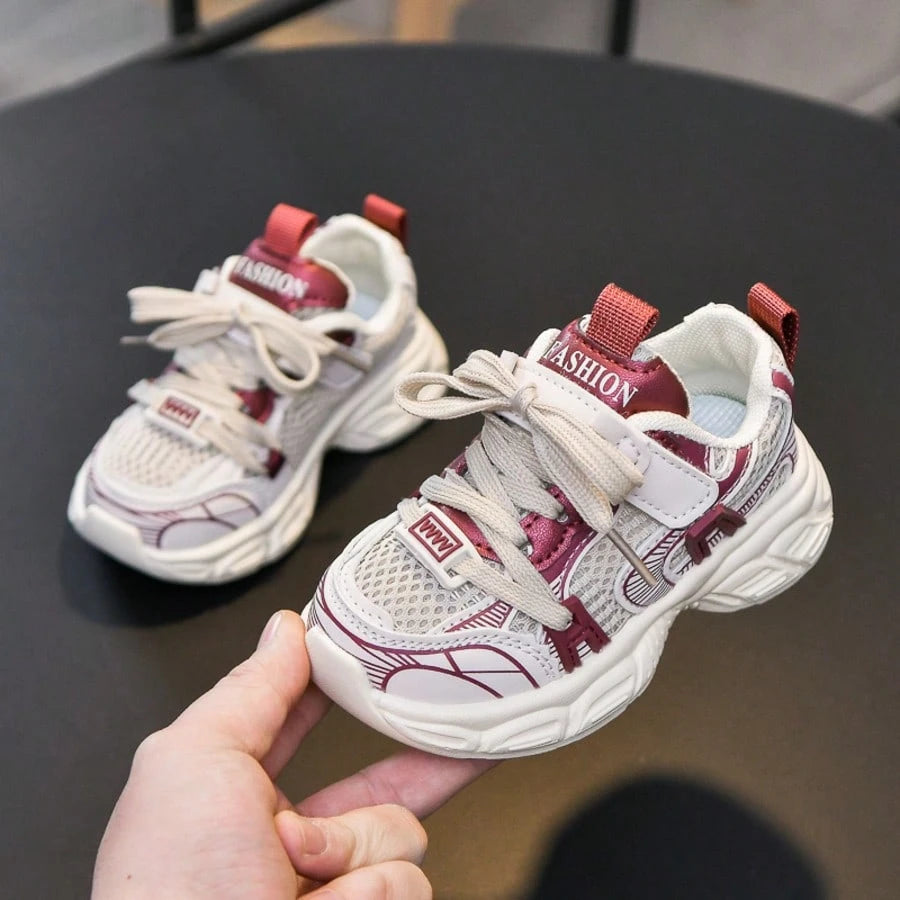 1 Pair Low-Top Flat Sports Shoes, Wear-Resistant Non-Slip Baby Walking Shoes, Fashionable Versatile Student Casual Shoes, Suitable For All Seasons