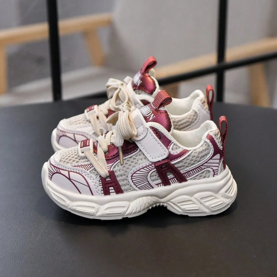 1 Pair Low-Top Flat Sports Shoes, Wear-Resistant Non-Slip Baby Walking Shoes, Fashionable Versatile Student Casual Shoes, Suitable For All Seasons