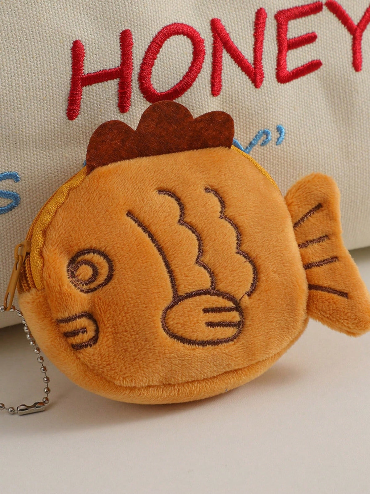 1 PC Coins Purse, Cute Fish Plush Coin Purse Keychain Change Purse Small Wallets Girls Lovely Earphone Storage Bag Coin Pouch