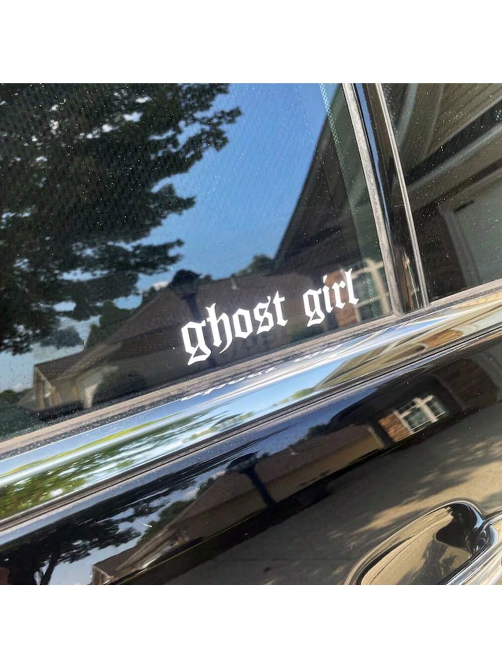 1 Pc Ghost Girl Decal, Vinyl Die-Cut Stickers Suitable For Decorating Car Window, Windshield, Bumper, Motorcycle, Bicycle, Helmet, Easy Peel & Stick