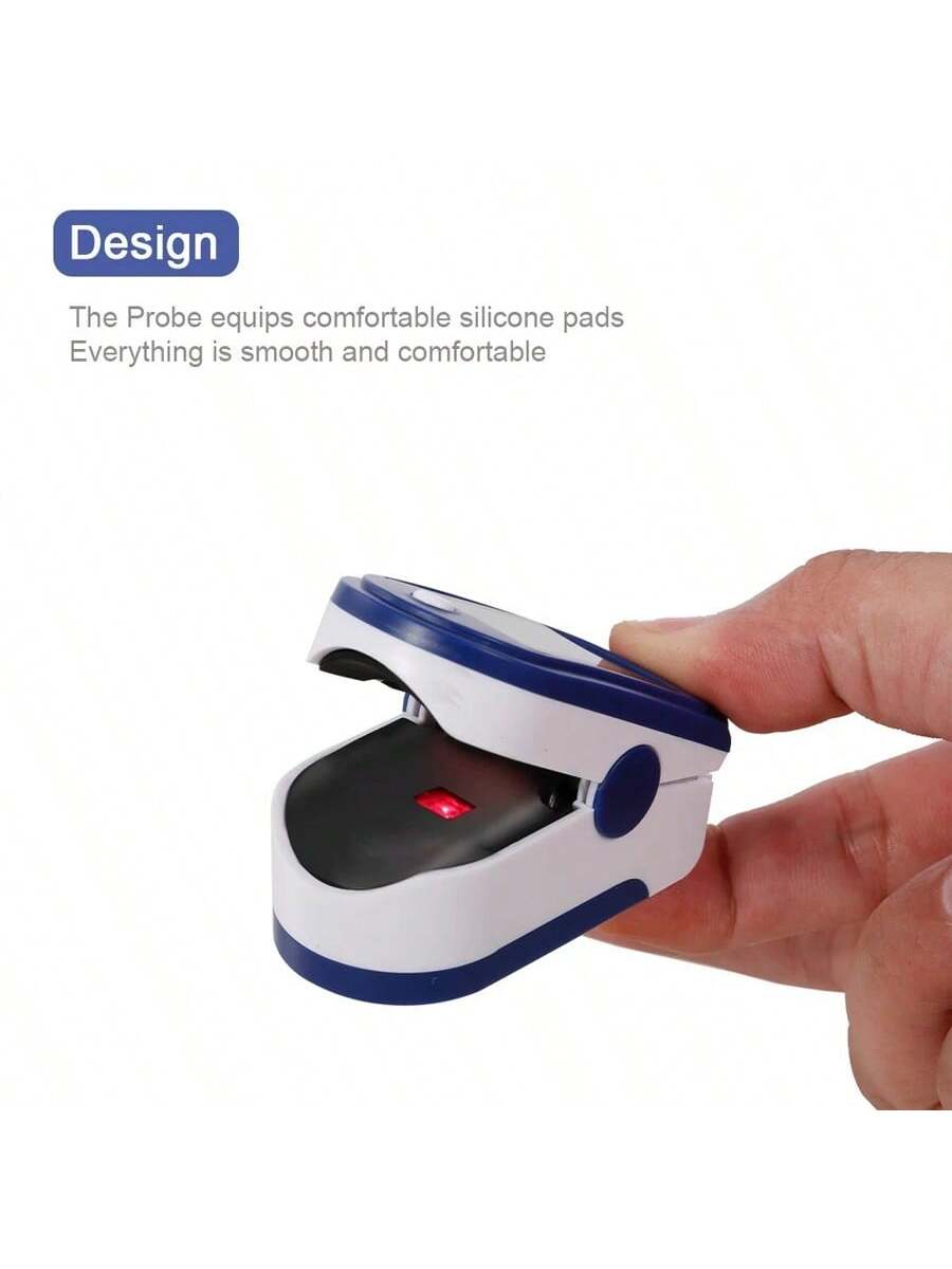 1 Pc Oximetry LED Fingertip Oximeter Heart Rate Monitor Finger Clip Blood Oxygen Saturation Pulse Monitoring Pulsometer