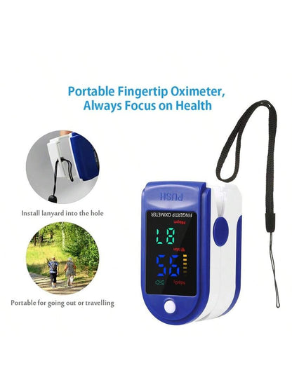 1 Pc Oximetry LED Fingertip Oximeter Heart Rate Monitor Finger Clip Blood Oxygen Saturation Pulse Monitoring Pulsometer