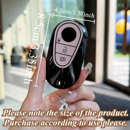 1 Pc TPU Car Key Protection Cover With Keychain, Suitable For W223 S Class S300 S400 S350 S450 S500 C200 C260 2020 2021 Models
