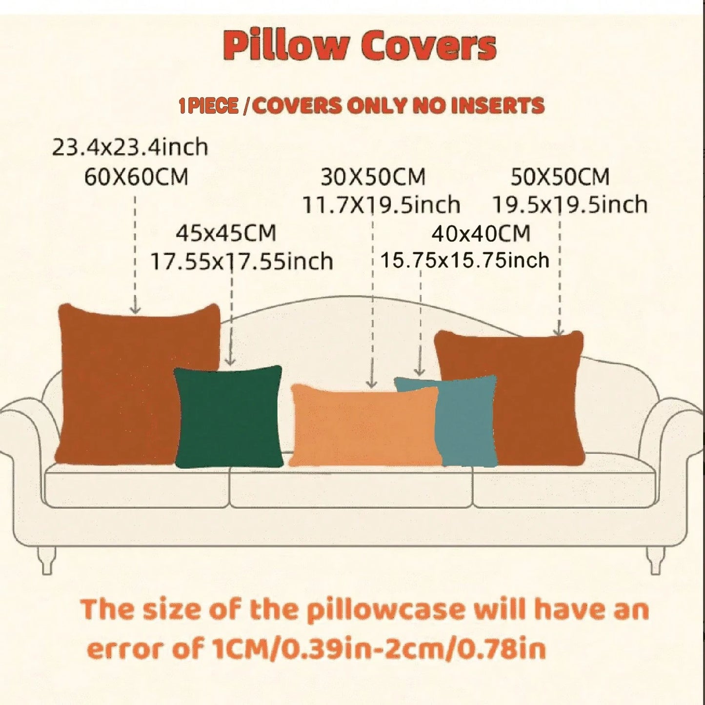 1 Pc Unfilled Luxury Plaid Throw Pillow Cover, Modern Farmhouse Decor Sofa Cushion Square Linen Pillowcase, Suitable For Sofa, Living Room, Bedroom, Farmhouse, Also As Gift