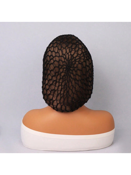 1 Piece Hair Net Snoods For Women Sleeping Mesh Soft Rayon Knit Crochet Hairnet Long Short Curls Hair Cover Accessory (Black) Gifts For Her/ Gifts For Him/Romantic Gift/Love Gift/Couple Gift/Valentin