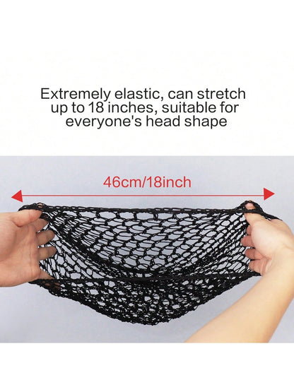 1 Piece Hair Net Snoods For Women Sleeping Mesh Soft Rayon Knit Crochet Hairnet Long Short Curls Hair Cover Accessory (Black) Gifts For Her/ Gifts For Him/Romantic Gift/Love Gift/Couple Gift/Valentin