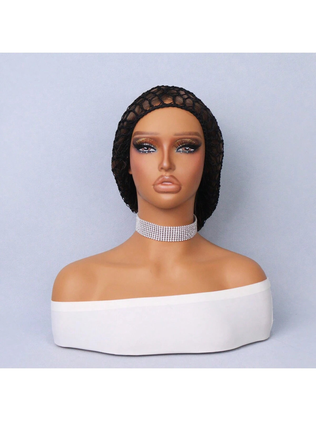 1 Piece Hair Net Snoods For Women Sleeping Mesh Soft Rayon Knit Crochet Hairnet Long Short Curls Hair Cover Accessory (Black) Gifts For Her/ Gifts For Him/Romantic Gift/Love Gift/Couple Gift/Valentin