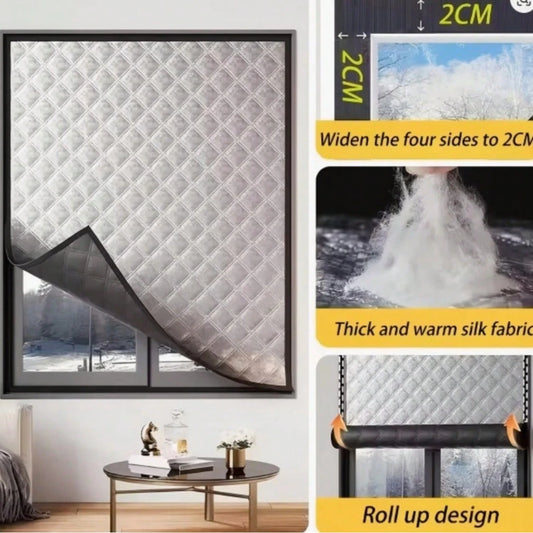 1 Piece, Summer, Air-Conditioned Room, Constant Temperature, Insulated Windows With Thermal Insulation Curtains, Windproof, Soundproof, Sealing Film, Self-Adhesive Bubble Insulation Film, Removable Do