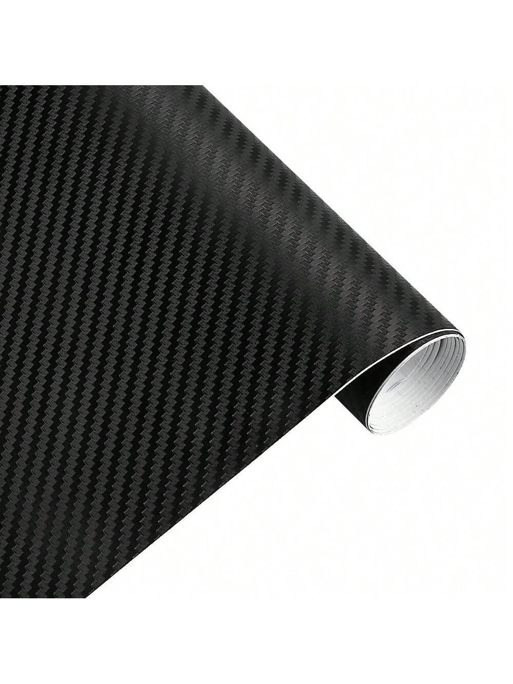 1 Roll 3d Carbon Fiber Vinyl Wrap (no Air Release), Black