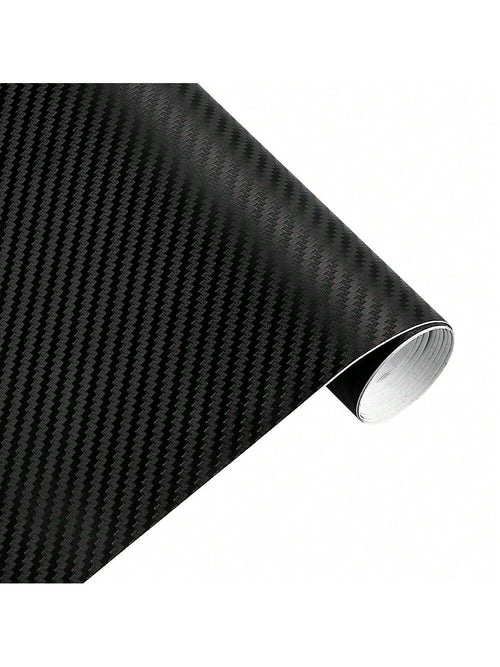 1 Roll 3d Carbon Fiber Vinyl Wrap (no Air Release), Black