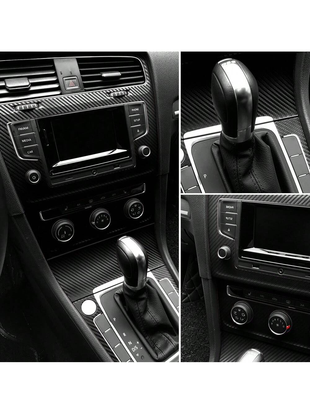 1 Roll 3d Carbon Fiber Vinyl Wrap (no Air Release), Black