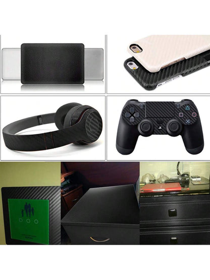 1 Roll 3d Carbon Fiber Vinyl Wrap (no Air Release), Black