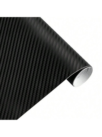 1 Roll 3d Carbon Fiber Vinyl Wrap (no Air Release), Black