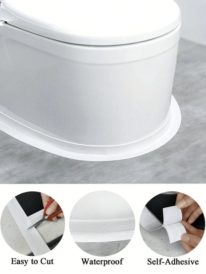 1 Roll Mold-Resistant PVC Self-Adhesive Sealing Tape, Waterproof Anti-Moisture Caulk Tape Sealant, Durable Acrylic Adhesive, Suitable For Bathroom Tub, Toilet, Kitchen Sink, Wall Stain Sealing