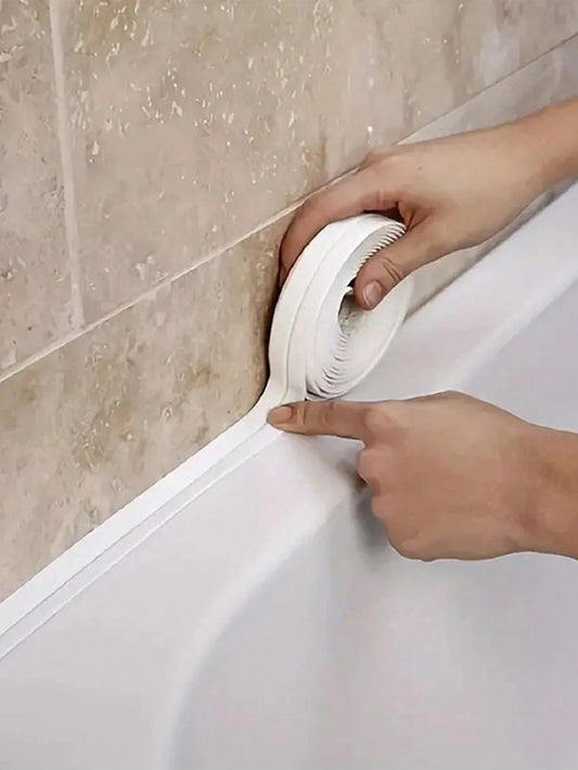 1 Roll PVC Waterproof Self-Adhesive Sealant Tape For Crack Crevice, Suitable For Kitchen, Bathroom, Bathtub