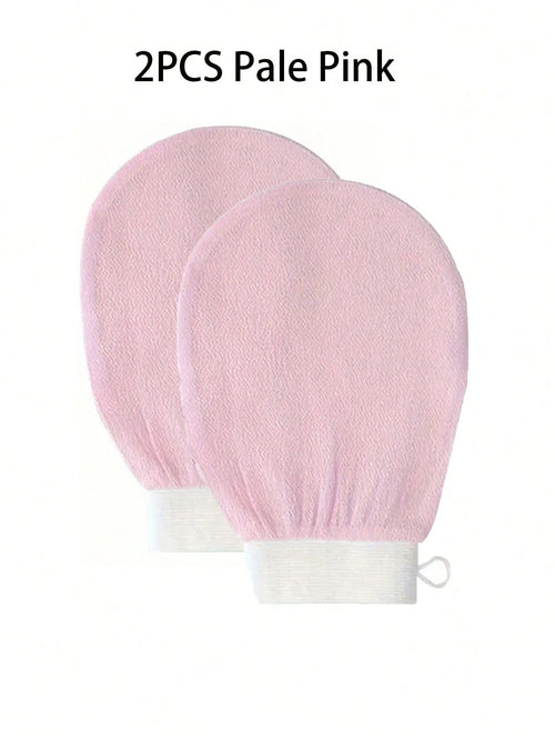 1 Set Korean Exfoliating Gloves- Effectively Removes Dead Skin, Suitable For Spray Tanning Or Keratosis Pilaris, Made Of 100% Viscose Fiber