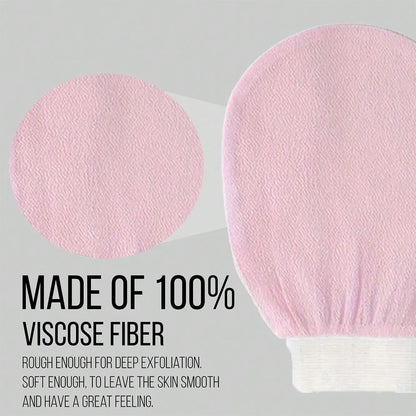 1 Set Korean Exfoliating Gloves- Effectively Removes Dead Skin, Suitable For Spray Tanning Or Keratosis Pilaris, Made Of 100% Viscose Fiber