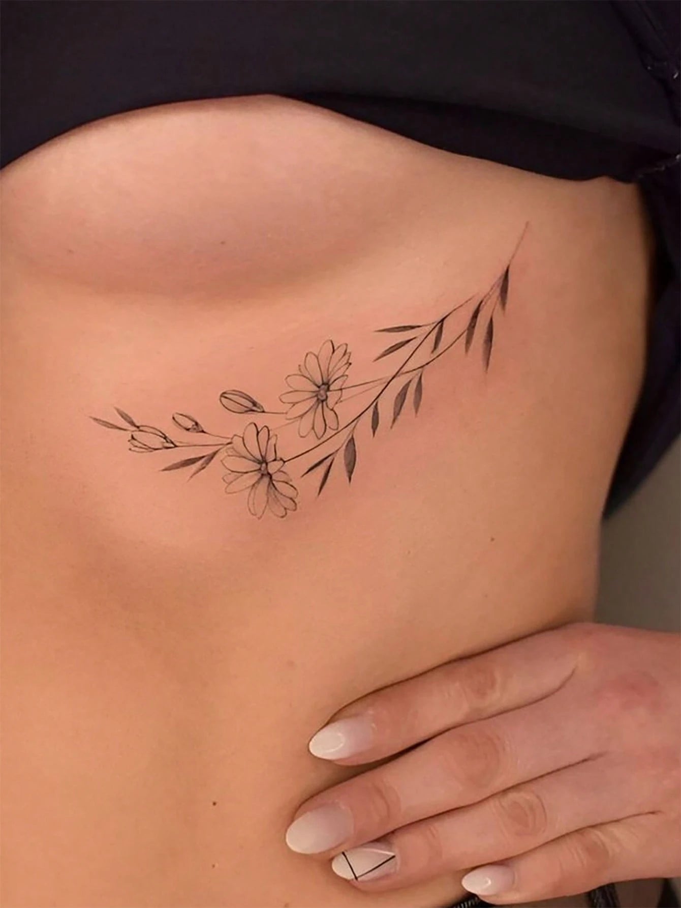 1 Sheet Water-Washable Temporary Tattoo, PVC Green Leaf Vine & Floral Pattern, Design, Waterproof, Sweatproof, Suitable For Fashionable People,Sketch Style