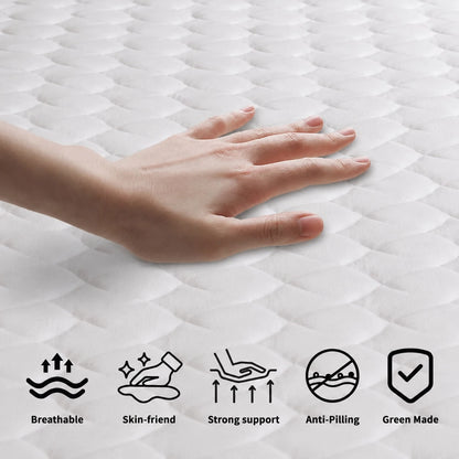 10"12"14" Queen Mattres Twin Full Queen King Size Bed Mattress In A Box, Hybrid Pocket Spring Breathable Cotton Layer Mattress For Motion Isolation & Silent Sleep, Lumbar Support & Pressure Relief, Me