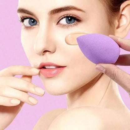 10/5/2pcs Makeup Sponge Set- Ultra Soft Non-Fading Formula, Water-Expanding Makeup Sponges, Round And Flat Design, Precise Application, Purple And Pink Color Scheme, Suitable For Sensitive Skin, Port