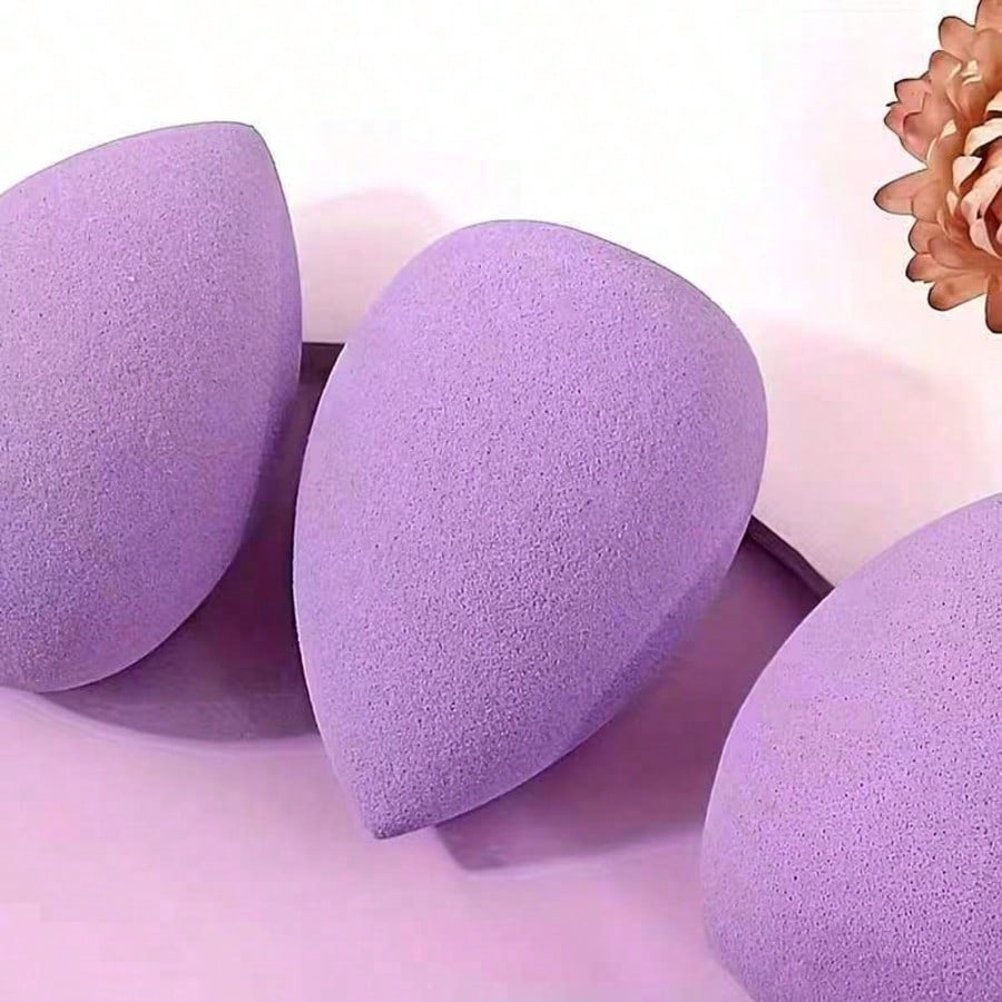 10/5/2pcs Makeup Sponge Set- Ultra Soft Non-Fading Formula, Water-Expanding Makeup Sponges, Round And Flat Design, Precise Application, Purple And Pink Color Scheme, Suitable For Sensitive Skin, Port