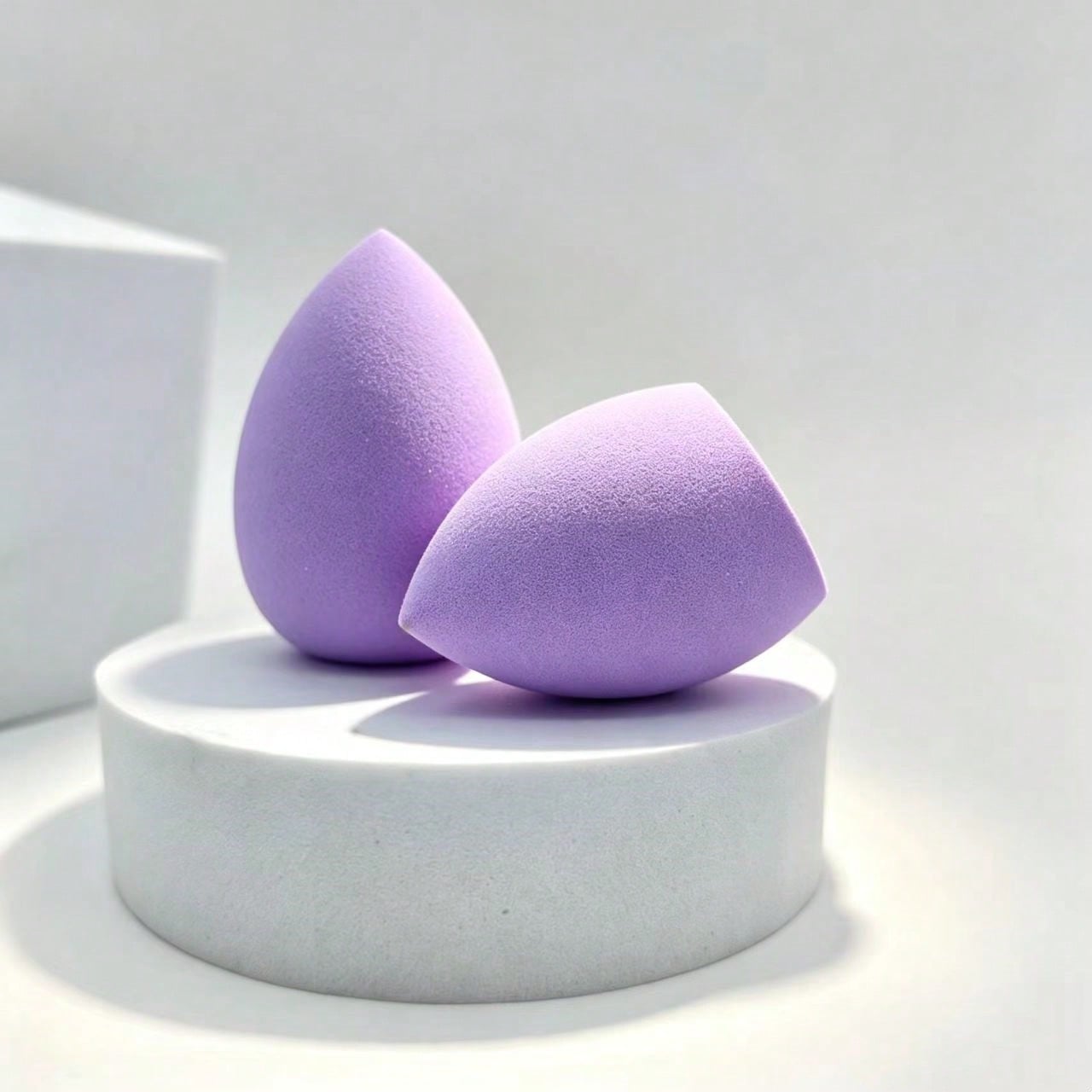 10/5/2pcs Makeup Sponge Set- Ultra Soft Non-Fading Formula, Water-Expanding Makeup Sponges, Round And Flat Design, Precise Application, Purple And Pink Color Scheme, Suitable For Sensitive Skin, Port