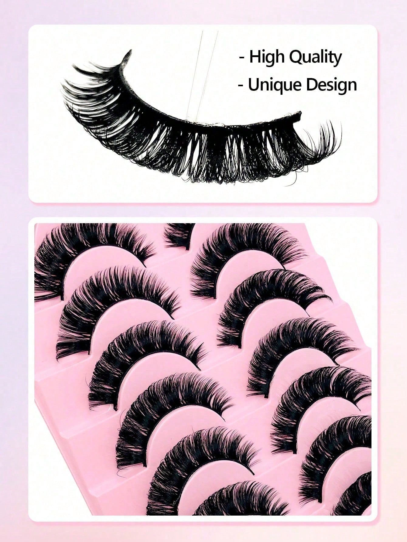 10 Pairs D Curl Russian Volume False Eyelashes, Dense & Natural, Fluffy & Full, Long & Thick, 3D Effect