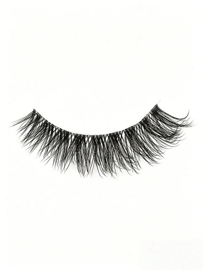 10 Pairs Of European And American Style Full False Eyelashes, Transparent Stem, Thick Curled Eyelashes