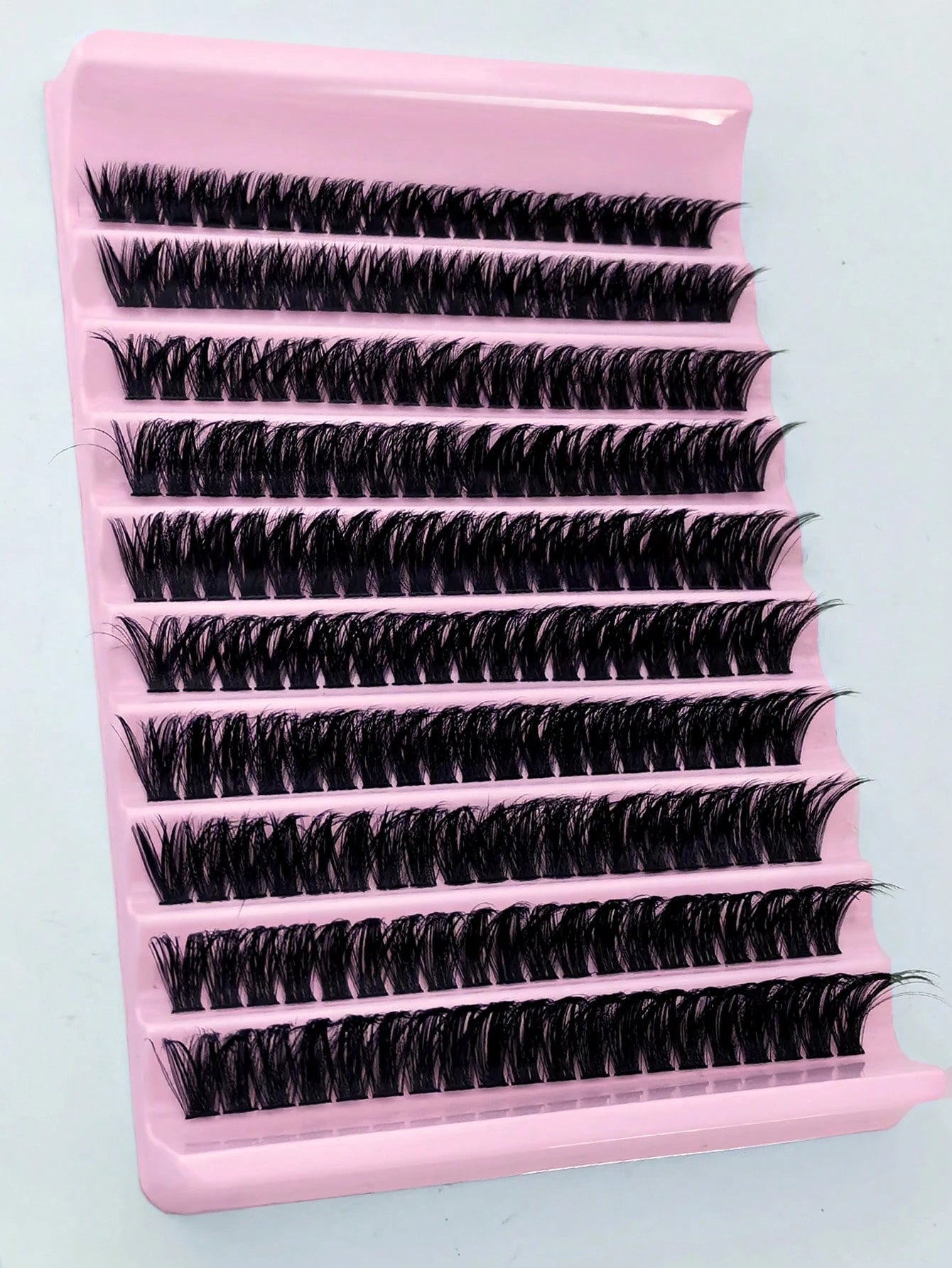10 Rows 200pcs Individual Cluster Eyelashes 80D Curl 8-16mm DIY Eyelash Extension Kit Natural Thick Fluffy Slim Lightweight Soft Reusable False Eyelashes Suitable For Beginners Home Daily Makeup Weddi