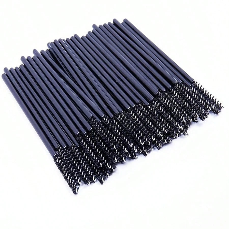 100/200/500 Disposable Mascara Wand Bobbin Mascara Brush Is Suitable For Lengthening Eyebrows/Eyelashes And Cosmetics (Black).,Giveaways,Travel,Cheap Stuff,Travel Essential
