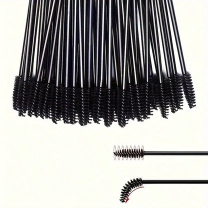 100/200/500 Disposable Mascara Wand Bobbin Mascara Brush Is Suitable For Lengthening Eyebrows/Eyelashes And Cosmetics (Black).,Giveaways,Travel,Cheap Stuff,Travel Essential