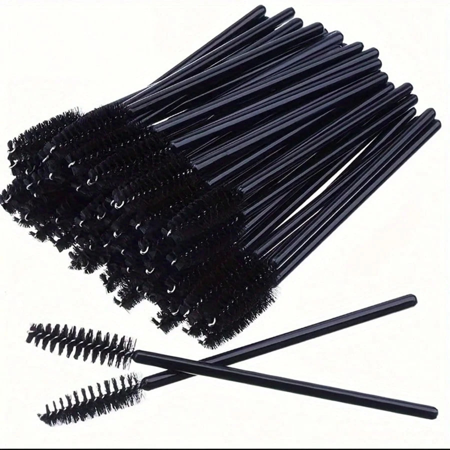 100/200/500 Disposable Mascara Wand Bobbin Mascara Brush Is Suitable For Lengthening Eyebrows/Eyelashes And Cosmetics (Black).,Giveaways,Travel,Cheap Stuff,Travel Essential