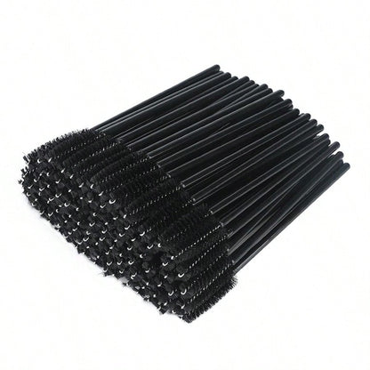 100/200/500 Disposable Mascara Wand Bobbin Mascara Brush Is Suitable For Lengthening Eyebrows/Eyelashes And Cosmetics (Black).,Giveaways,Travel,Cheap Stuff,Travel Essential