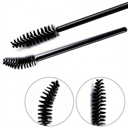 100/200/500 Disposable Mascara Wand Bobbin Mascara Brush Is Suitable For Lengthening Eyebrows/Eyelashes And Cosmetics (Black).,Giveaways,Travel,Cheap Stuff,Travel Essential